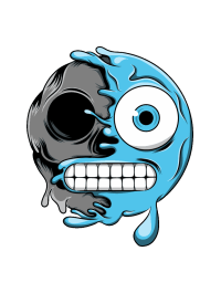 MELTING EMOJI SKULLS